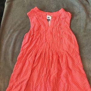Coral Pintuck Swing Dress from Old Navy Size M